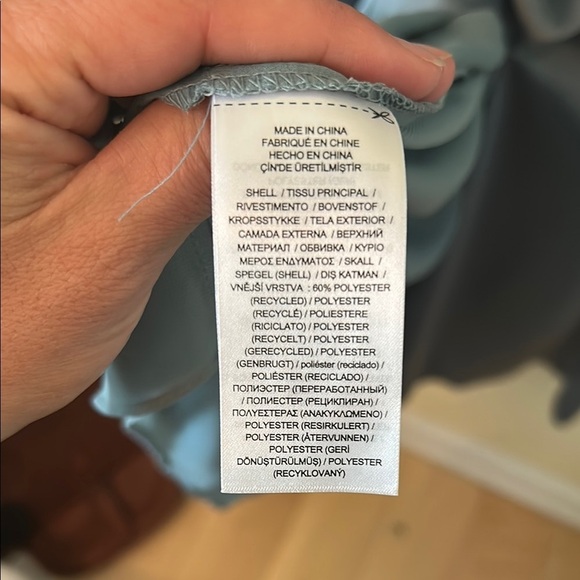 Lauren Ralph Lauren Black Label Charmeuse Surplice Long Sleeve Dress Size 8 - Picture 14 of 16